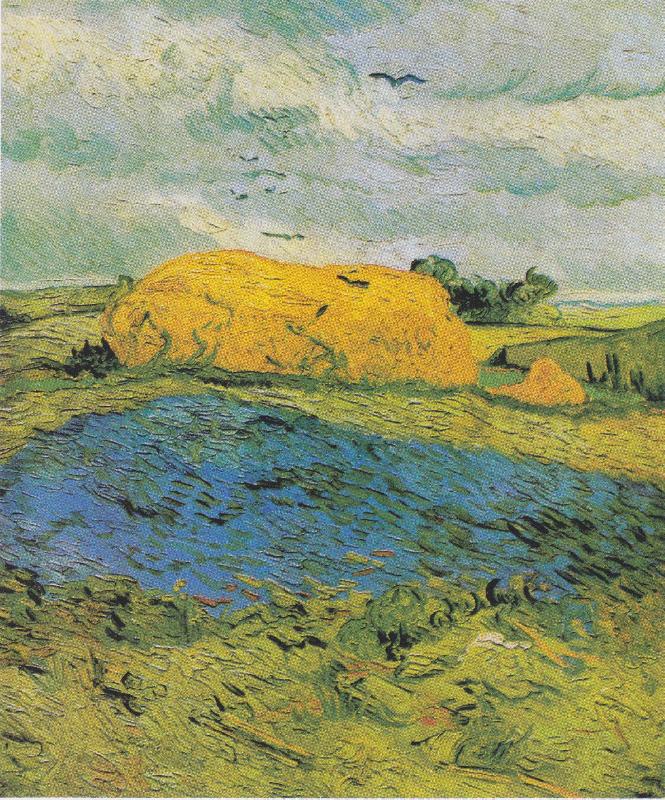 Vincent Van Gogh Heuschober an einem Regentag France oil painting art